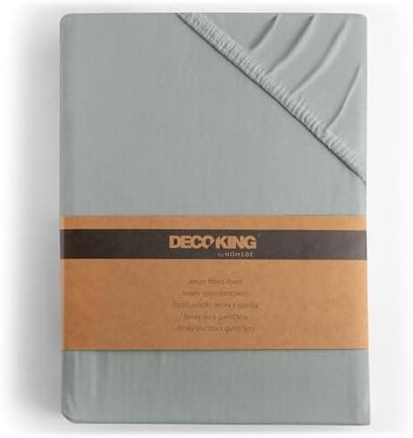 DecoKing Spannbettlaken 180 x 200 & 200 x 200 cm – 100% gekämmte Baumwolle (Jersey)