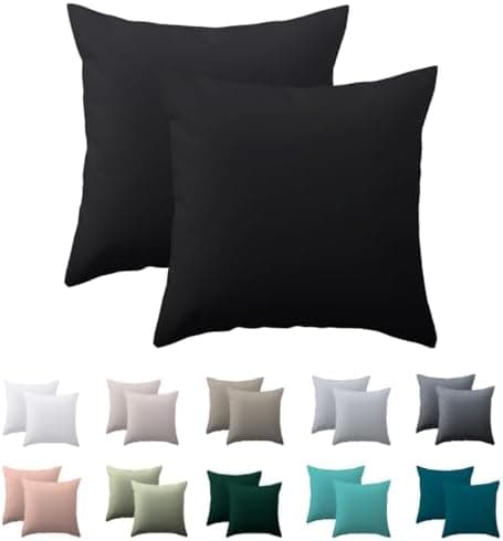 Kissenbezug 40x80 cm 2er Set – 100% Mikrofaser Beige, weich & bügelfrei mit Reißverschluss