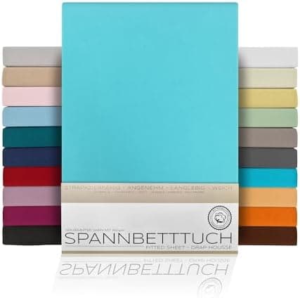 BEAUTEX Spannbetttuch aus Baumwolle – Premium Jersey 160 g/m², OEKO‑TEX STANDARD 100