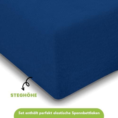 Julido Jersey-Spannbettlaken 140x200 cm – Baumwolle, OEKO-TEX® Standard 100, hautfreundlich & allergikergeeignet, Grün