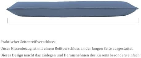 Kissenbezug 40x80 cm 2er Set – 100% Mikrofaser Beige, weich & bügelfrei mit Reißverschluss