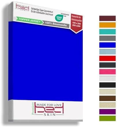 120x200 cm Jersey-Spannbettlaken – 100% Baumwolle, Weiß