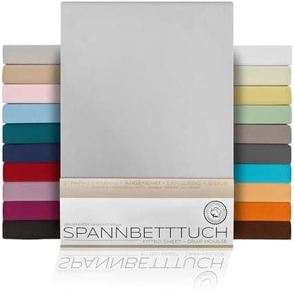 BEAUTEX Spannbetttuch aus Baumwolle – Premium Jersey 160 g/m², OEKO‑TEX STANDARD 100