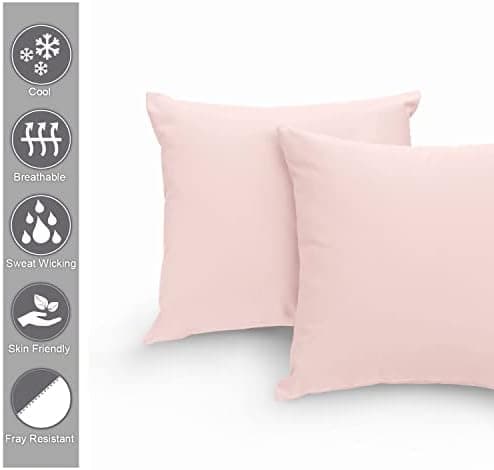 Pizuna Kissenbezüge 2er-Pack 40 x 80 cm Dunkelblau – 100% Langstapel-Baumwolle, 400 Fadenzahl