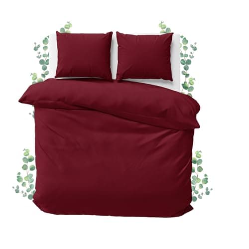 JACOBSON Bettwäsche 135x200 – 100% Baumwolle Perkal, OEKO‑TEX, 2‑teilig (135x200 + 80x80) mit Reißverschluss, Anthrazit