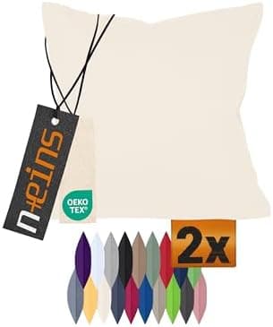 Doppelpack Baumwoll-Kissenbezüge 40 x 15 cm – Navyblau, schlichtes modernes Design