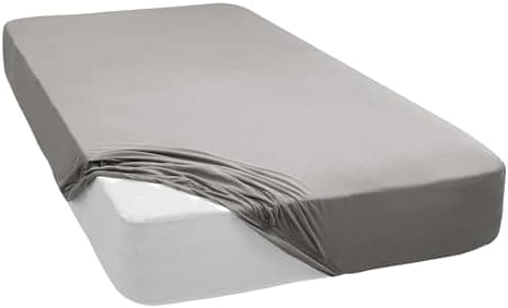 Mixibaby Spannbettlaken Jersey 100% Baumwolle – 180 x 200 cm, Hellgrau