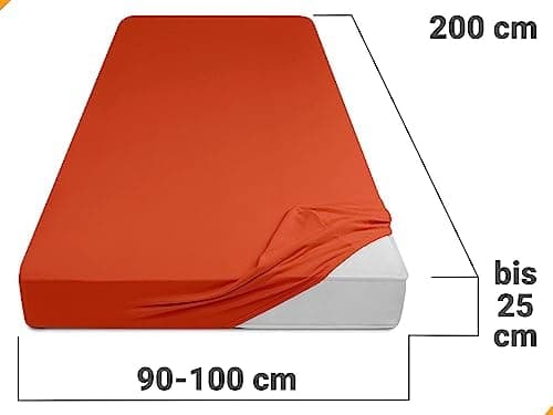 Jersey-Spannbetttuch – 100% Baumwolle, 180–200 x 200 cm