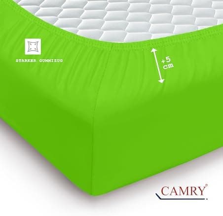 Camry Spannbettlaken 180x200–200x200 cm – Baumwoll‑Jersey Orange