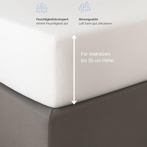 Spannbettlaken 120x200 cm – Jersey 100% Baumwolle – für Matratzen bis 25 cm Höhe