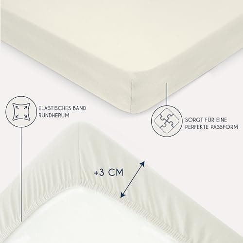 Dreamzie Spannbettlaken 90x190/200 cm – 100% Jersey‑Baumwolle, OEKO‑TEX STANDARD 100