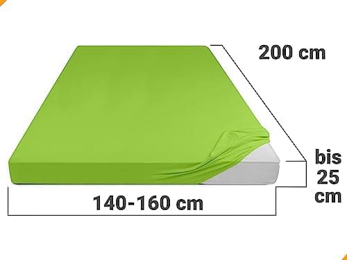 Jersey-Spannbetttuch – 100% Baumwolle, 180–200 x 200 cm