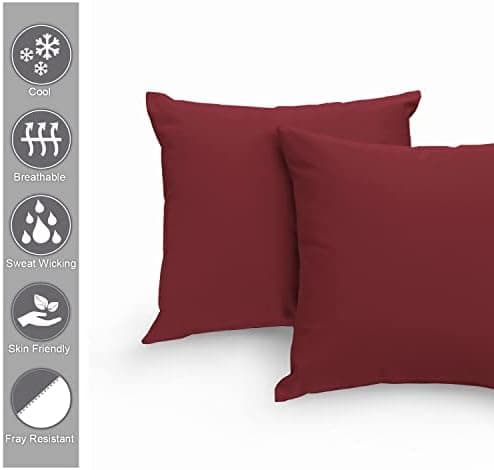 Pizuna Kissenbezüge 2er-Pack 40 x 80 cm Dunkelblau – 100% Langstapel-Baumwolle, 400 Fadenzahl