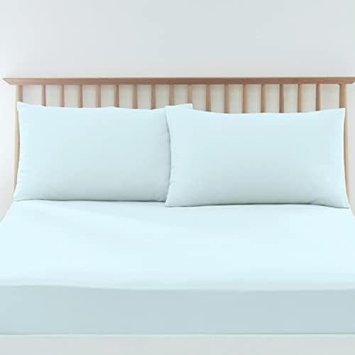 Pizuna Kissenbezüge 2er-Pack 40 x 80 cm Dunkelblau – 100% Langstapel-Baumwolle, 400 Fadenzahl