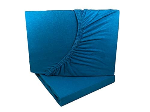 2er-Pack Jersey-Spannbettlaken 90x200–100x200 cm, 100% Baumwolle, Weiß