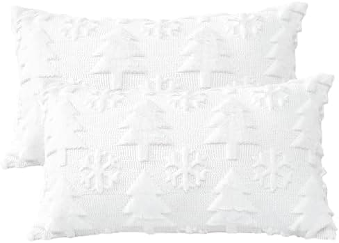 Artscope 2er-Set Kissenbezüge (40x40 cm) – weicher Kurzplüsch Wollsamt, Schneeflocke Creme Beige