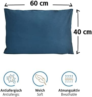 Komfortec Kissenbezüge 2er Set – 100% Baumwolle Premium Jersey (150 g/m²), superweich – OEKO‑TEX STANDARD 100
