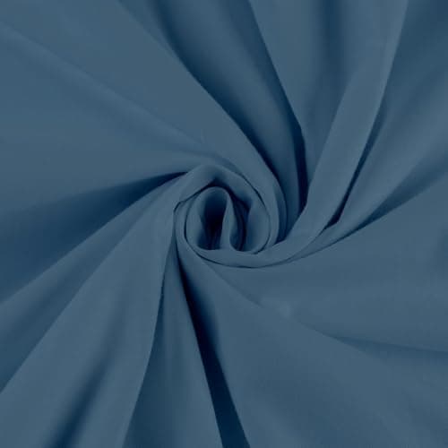 Bettwäsche 155x220 Baumwolle Jeans Blau – 2-teilig mit Reißverschluss, Bettbezug 155x220 + Kissenbezug 80x80