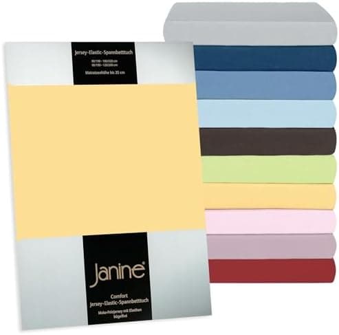 Janine Spannbettlaken Mako-Feinjersey Classic Jersey für Matratzen 180–200 x 200 cm