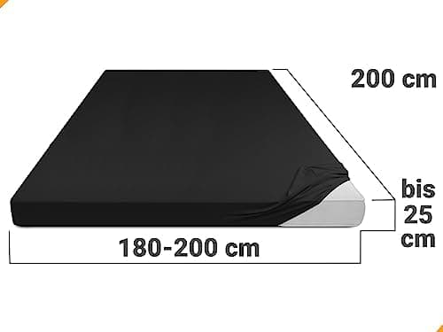 Jersey-Spannbetttuch – 100% Baumwolle, 180–200 x 200 cm