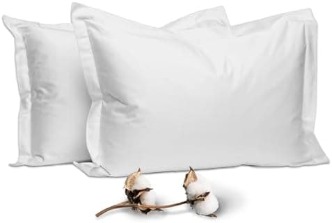 Pizuna Kissenbezüge 2er-Pack 40 x 80 cm Dunkelblau – 100% Langstapel-Baumwolle, 400 Fadenzahl