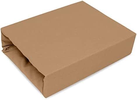 Best for Kids Spannbettlaken 100% Baumwolle Jersey – 90 x 200 cm (Beige), 22 Farben & 9 Größen