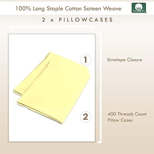 Pizuna Kissenbezüge 2er-Pack 40 x 80 cm Dunkelblau – 100% Langstapel-Baumwolle, 400 Fadenzahl
