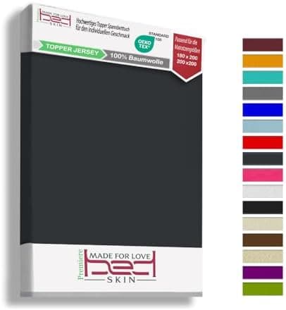 120x200 cm Jersey-Spannbettlaken – 100% Baumwolle, Weiß