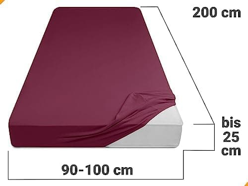 Jersey-Spannbetttuch – 100% Baumwolle, 180–200 x 200 cm