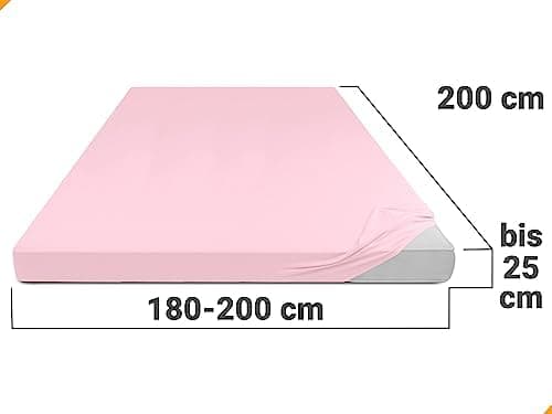 Jersey-Spannbetttuch – 100% Baumwolle, 180–200 x 200 cm