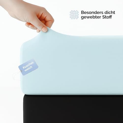 Spannbettlaken 120x200 cm – Jersey 100% Baumwolle – für Matratzen bis 25 cm Höhe