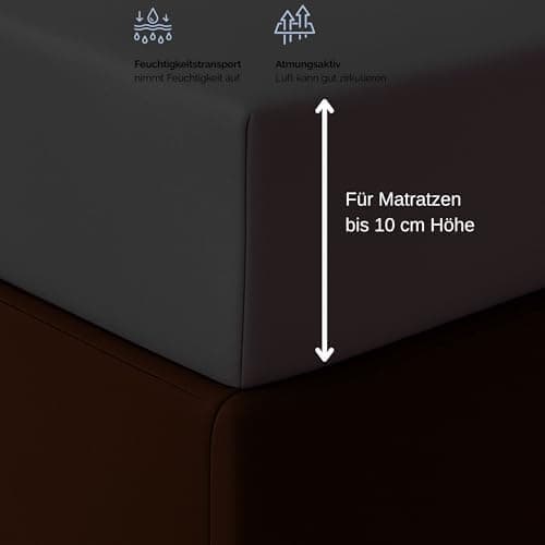 Spannbettlaken 120x200 cm – Jersey 100% Baumwolle – für Matratzen bis 25 cm Höhe