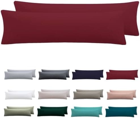 Kissenbezug 40x80 cm 2er Set – 100% Mikrofaser Beige, weich & bügelfrei mit Reißverschluss