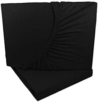 2er-Pack Jersey-Spannbettlaken 90x200–100x200 cm, 100% Baumwolle, Weiß