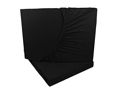 2er-Pack Jersey-Spannbettlaken 90x200–100x200 cm, 100% Baumwolle, Weiß