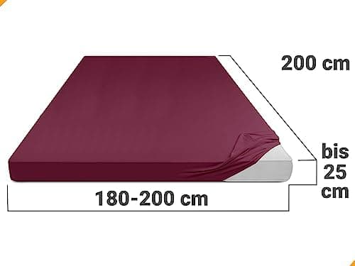 Jersey-Spannbetttuch – 100% Baumwolle, 180–200 x 200 cm