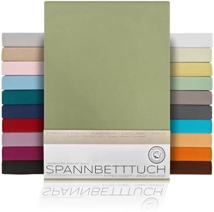 BEAUTEX Spannbetttuch aus Baumwolle – Premium Jersey 160 g/m², OEKO‑TEX STANDARD 100