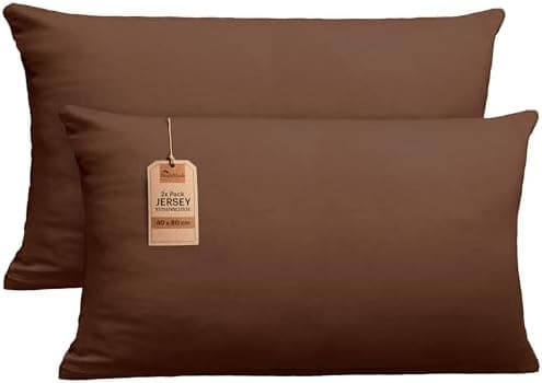 NatureMark Jersey Kissenbezüge – weich & atmungsaktiv, hautfreundlich – 40x40 cm, Anthrazit