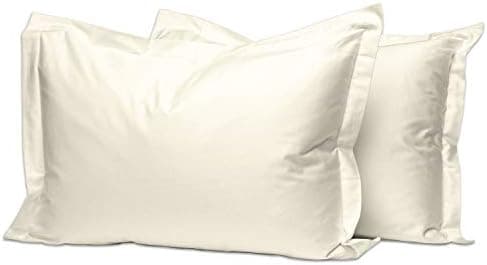 Pizuna Kissenbezüge 2er-Pack 40 x 80 cm Dunkelblau – 100% Langstapel-Baumwolle, 400 Fadenzahl