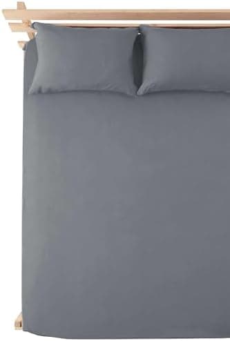 Jersey-Spannbettlaken 100% Baumwolle, 180 x 200 cm – Silber