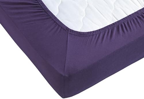 Jersey-Spannbettlaken 100% Baumwolle – 90–100×200 cm, für Matratzen bis 25 cm (Steghöhe bis 23 cm), Beige