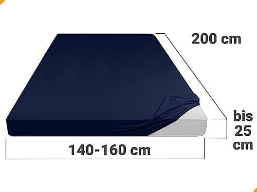 Jersey-Spannbetttuch – 100% Baumwolle, 180–200 x 200 cm