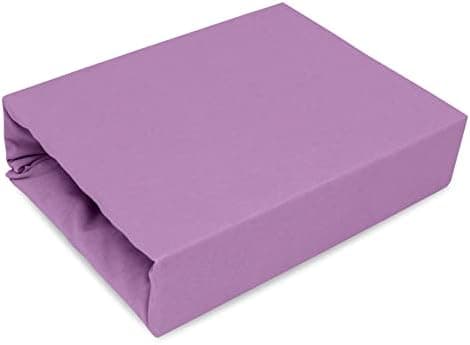 Best for Kids Spannbettlaken – 100% Baumwolle Jersey, 90 x 200 cm (Violett) – In 22 Farben & 9 Größen