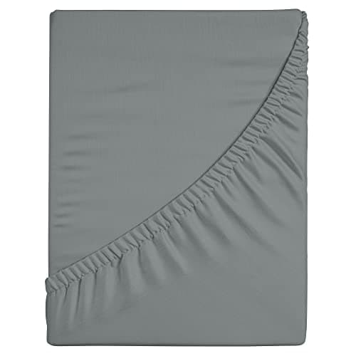Komfortec Spannbettlaken 90x200 cm Jersey-Baumwolle – OEKO-TEX® Standard 100, Rundumgummizug für perfekte Passform, Weiß