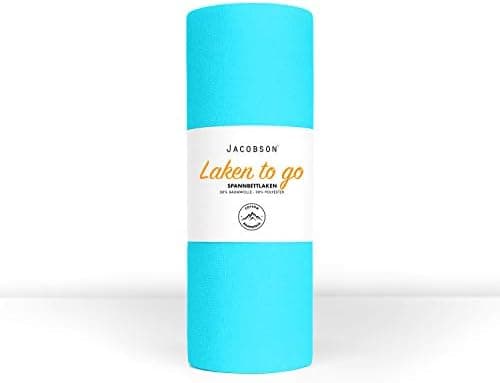 Jacobson Jersey-Spannbettlaken – 50% Baumwolle/50% Polyester, elastisch & hautsympathisch – 180–200 x 200 cm, 1er Set, N