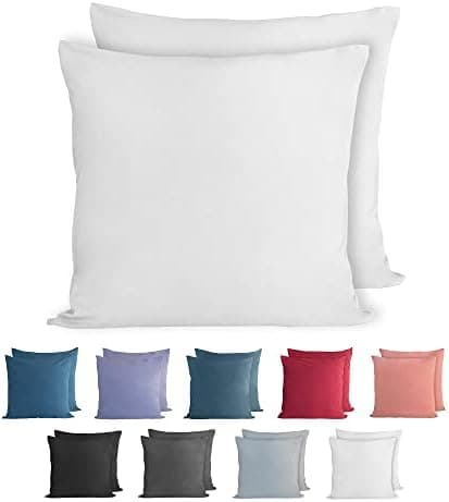 Komfortec Kissenbezüge 2er Set – 100% Baumwolle Premium Jersey (150 g/m²), superweich – OEKO‑TEX STANDARD 100