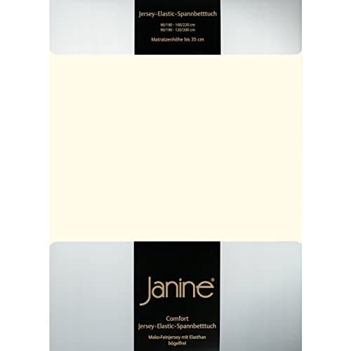 Janine Spannbettlaken Mako-Feinjersey Classic Jersey für Matratzen 180–200 x 200 cm