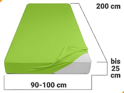 Jersey-Spannbetttuch – 100% Baumwolle, 180–200 x 200 cm