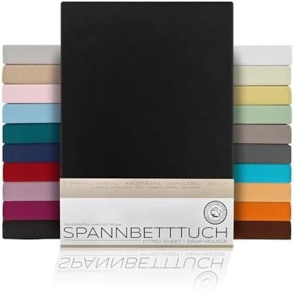 BEAUTEX Spannbetttuch aus Baumwolle – Premium Jersey 160 g/m², OEKO‑TEX STANDARD 100