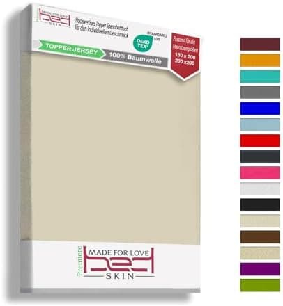 120x200 cm Jersey-Spannbettlaken – 100% Baumwolle, Weiß